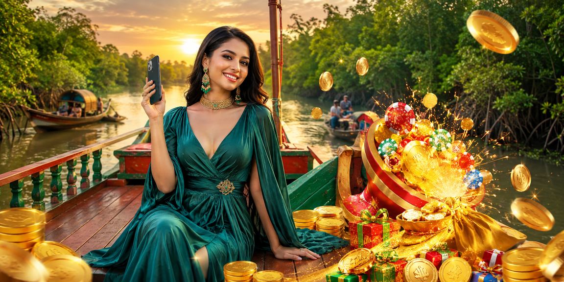 সুন্দরবনের পরিবেশে মোবাইলে ক্যাসিনো ও বেটিং — লাল-সবুজ থিম